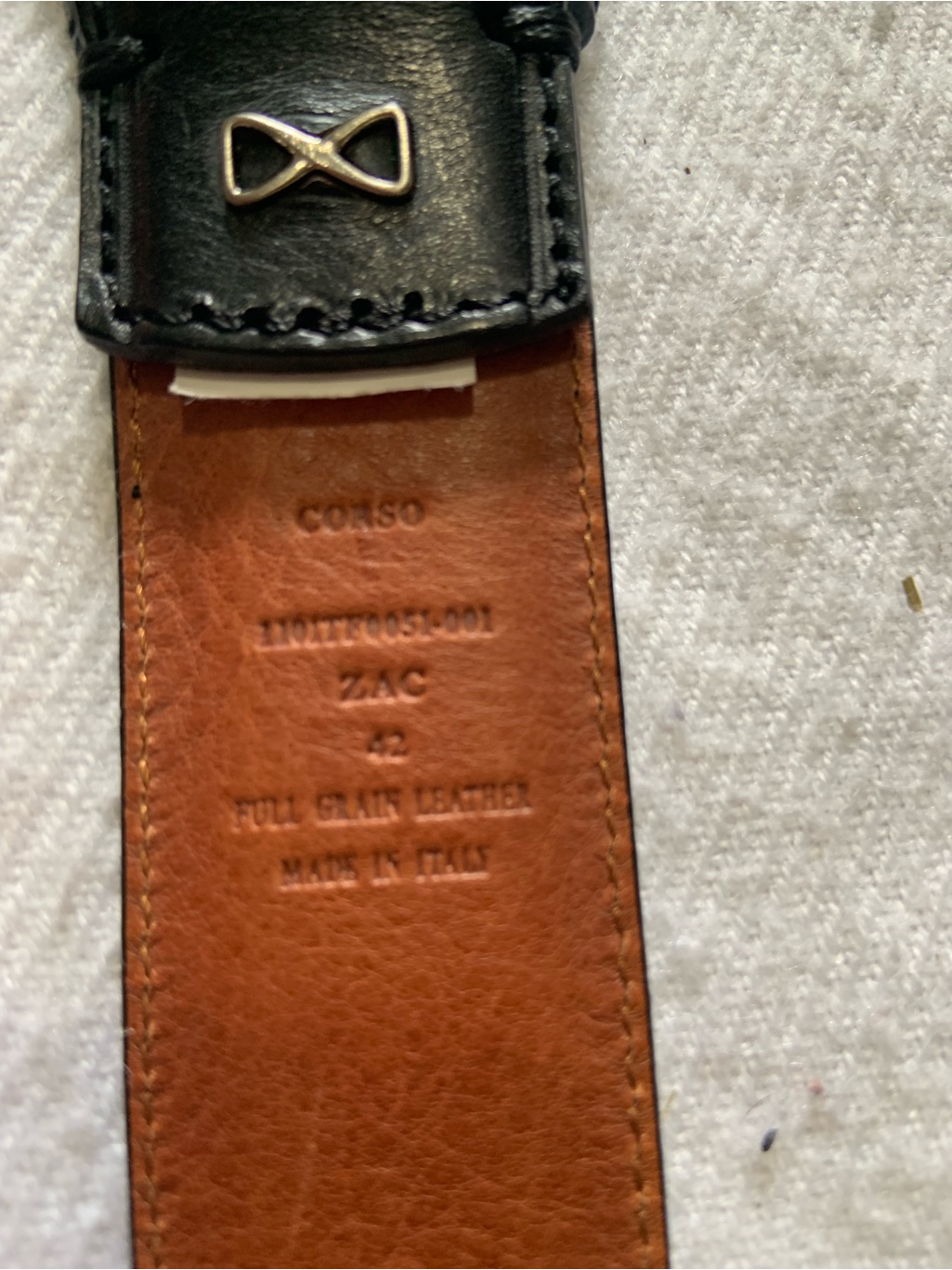 Trafalgar Full-Grain Black Size 42 Leather Dress Belt — image 2 of 8